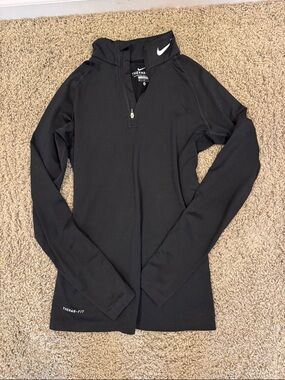 Nike Black Therma-FIT Half-Zip Pullover Top